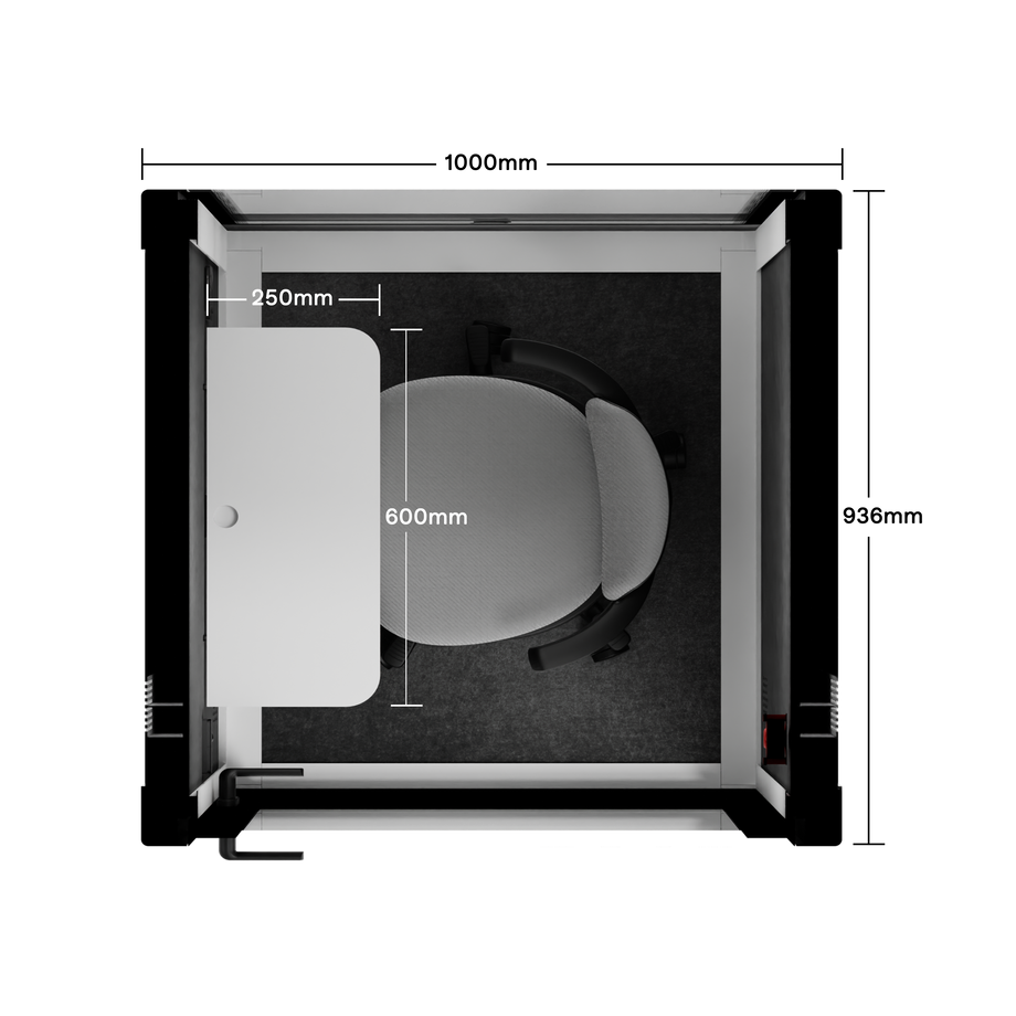 Quell+ Flex - SoloWhite / Dark Grey / With Furniture