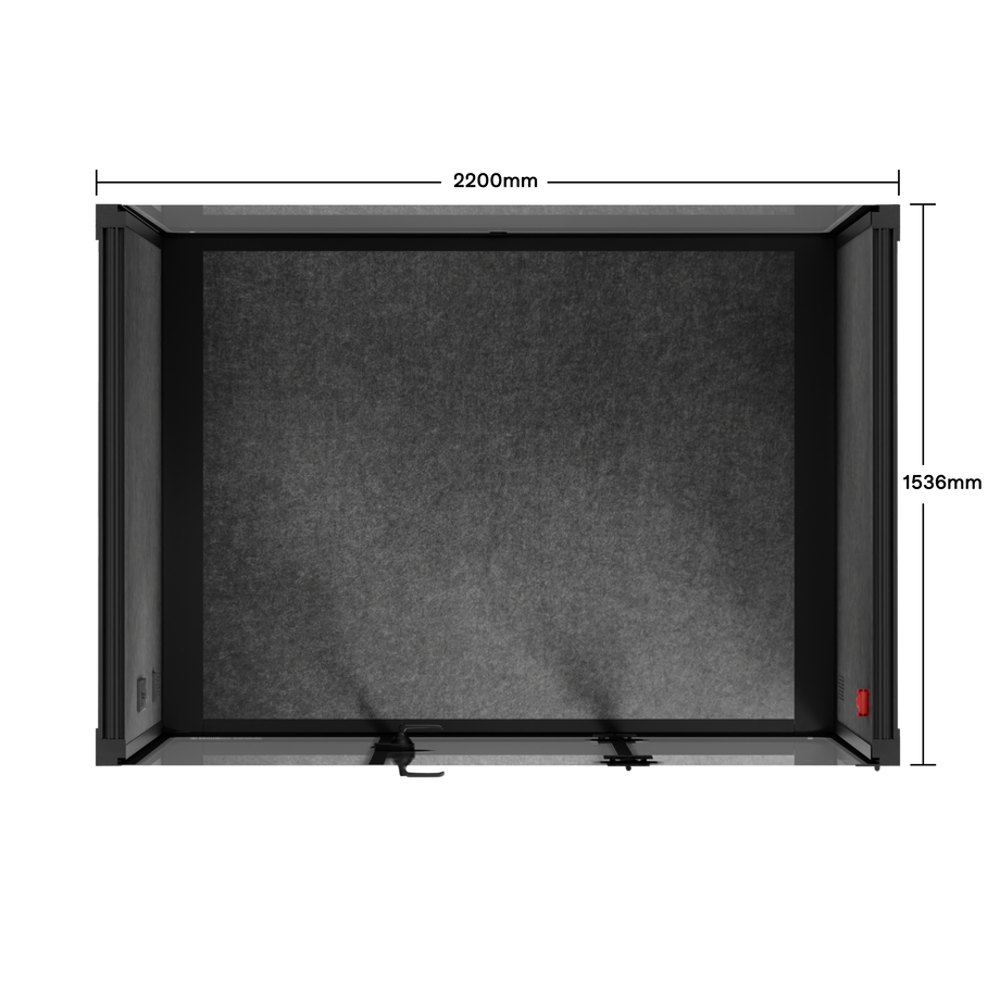 Quell - 4 Person Meeting BoothCharcoal / Dark Grey / No Furniture