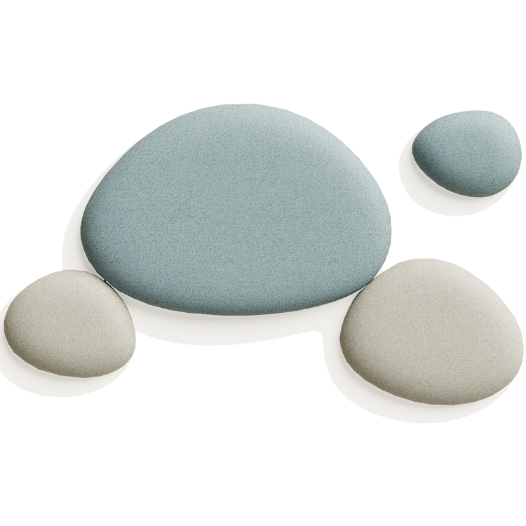 Folio Pebble - Wall panelsTeal / Beige