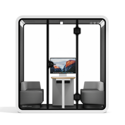 Meeting Booth Quell - 6 Person - Sofas + delux tatble