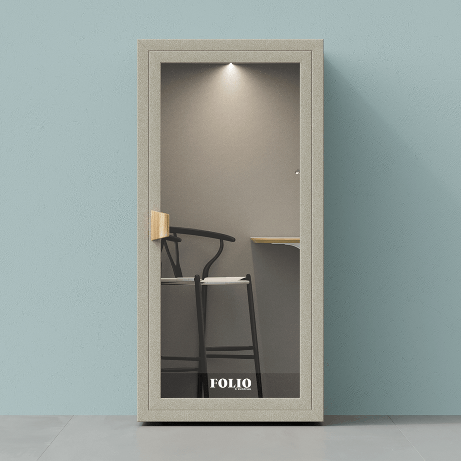 Office Phone Booth Folio - Stand UpFolio Beige / Furniture Set 2