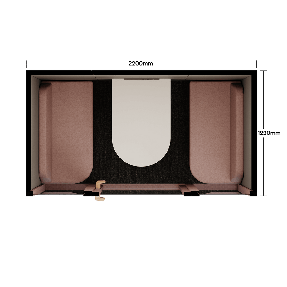 Folio Office Pod - 2-4 PersonFolio Blush / Furniture As Per Images