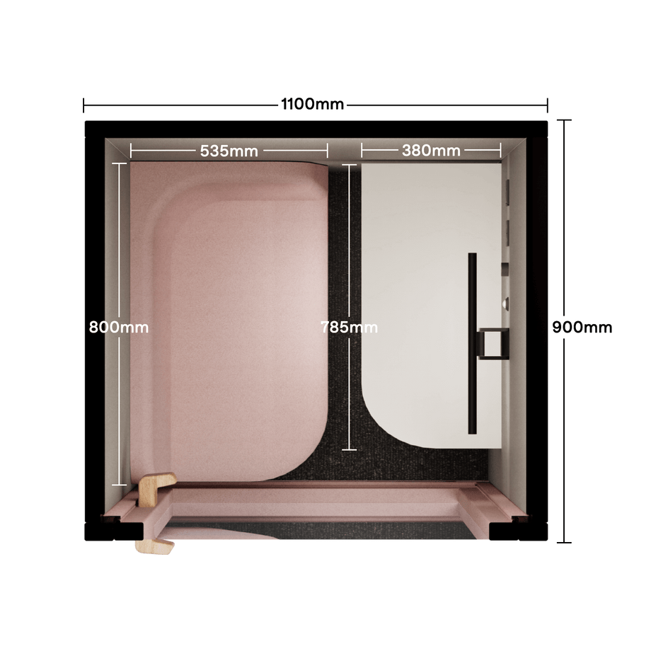 Office Phone Booth FolioFolio Blush
