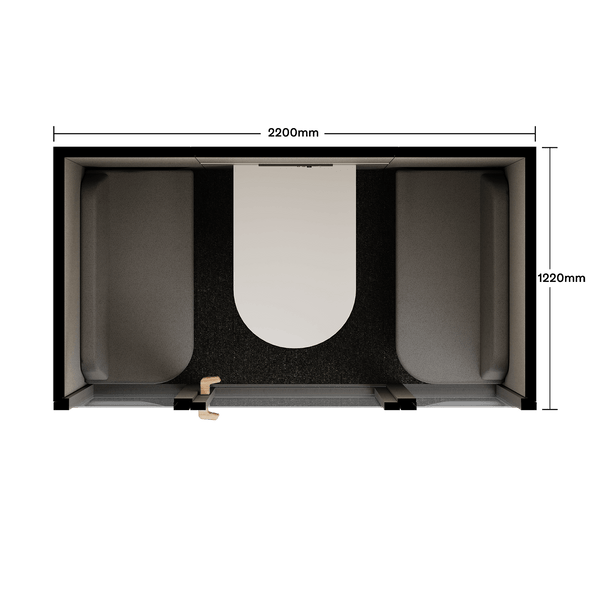 Folio Office Pod - 2-4 PersonFolio Dark Grey / Furniture As Per Images
