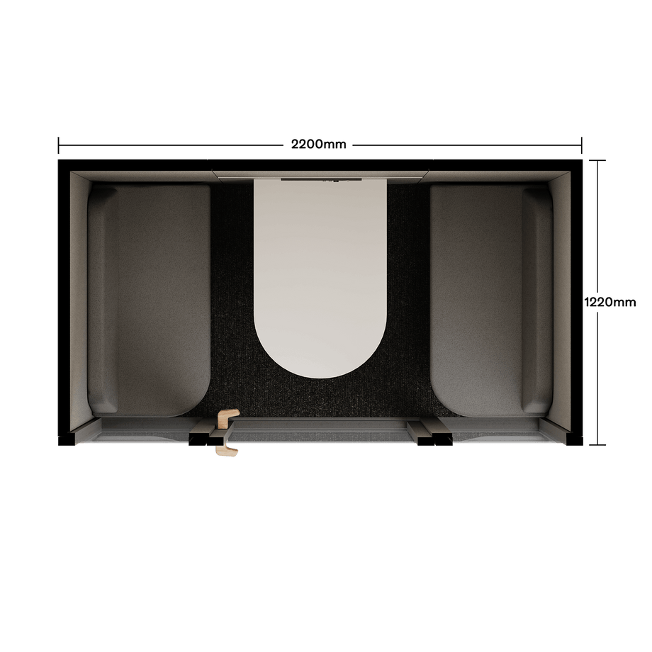 Folio Office Pod - 2-4 PersonFolio Dark Grey / Furniture As Per Images