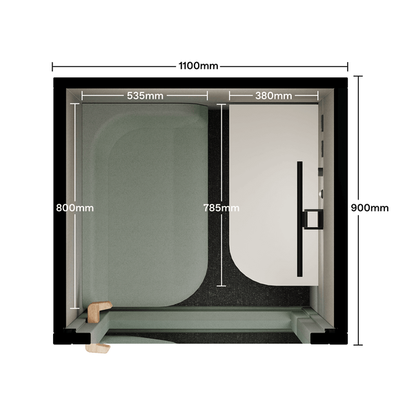 Office Phone Booth FolioFolio Dusty Teal