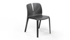 Emi Stackable Office Seating in black on a white background, featuring a PP and 25% fibreglass moulded frame; a modern, durable, and space-efficient stackable office chair designed for ergonomic workplace, training room, and collaborative seating.