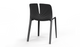 Emi Stackable Office Seating in black on a white background, featuring a PP and 25% fibreglass moulded frame; a modern, durable, and space-efficient stackable office chair designed for ergonomic workplace, training room, and collaborative seating.