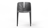 Emi Stackable Office Seating in black on a white background, featuring a PP and 25% fibreglass moulded frame; a modern, durable, and space-efficient stackable office chair designed for ergonomic workplace, training room, and collaborative seating.