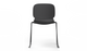 Aarhus Bistro Glide Stackable Chair by Quell Design – sculptural modern chair in black moulded polypropylene shell and sleek electrostatic powder-coated steel frame. The ergonomic, contoured seat offers comfort while its stackable design makes it perfect for dynamic office, café or communal spaces.
