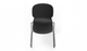 Aarhus Bistro Glide Stackable Chair by Quell Design – sculptural modern chair in black moulded polypropylene shell and sleek electrostatic powder-coated steel frame. The ergonomic, contoured seat offers comfort while its stackable design makes it perfect for dynamic office, café or communal spaces.