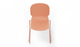 Aarhus Bistro Glide Stackable Chair by Quell Design – sculptural modern chair in coral moulded polypropylene shell and sleek electrostatic powder-coated steel frame. The ergonomic, contoured seat offers comfort while its stackable design makes it perfect for dynamic office, café or communal spaces.