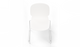 Aarhus Bistro Glide Stackable Chair by Quell Design – sculptural modern chair in white moulded polypropylene shell and sleek electrostatic powder-coated steel frame. The ergonomic, contoured seat offers comfort while its stackable design makes it perfect for dynamic office, café or communal spaces.