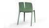 Emi Stackable Office Seating in morandi green on a white background, featuring a PP and 25% fibreglass moulded frame; a modern, durable, and space-efficient stackable office chair designed for ergonomic workplace, training room, and collaborative seating.