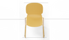 Aarhus Bistro Glide Stackable Chair by Quell Design – sculptural modern chair in ginger moulded polypropylene shell and sleek electrostatic powder-coated steel frame. The ergonomic, contoured seat offers comfort while its stackable design makes it perfect for dynamic office, café or communal spaces.