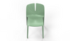 Emi Stackable Office Seating in morandi green on a white background, featuring a PP and 25% fibreglass moulded frame; a modern, durable, and space-efficient stackable office chair designed for ergonomic workplace, training room, and collaborative seating.