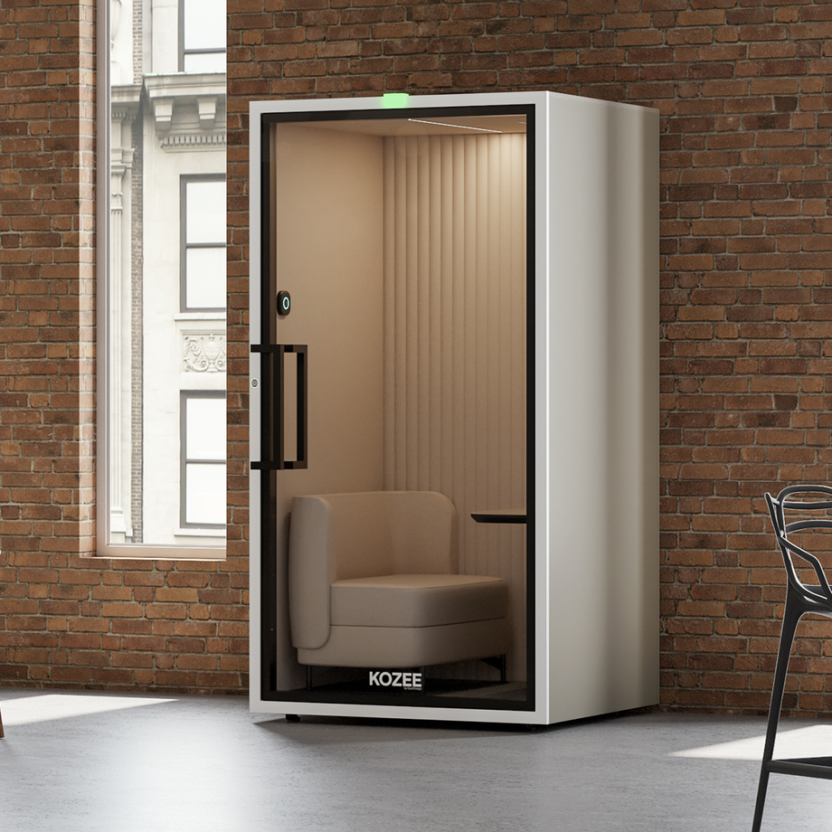 Kozee - Sit DownTaupe / White / Ecru Fabric