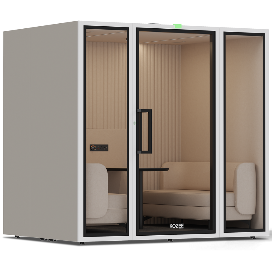 Kozee - CollaborateTaupe / White / Ecru Fabric