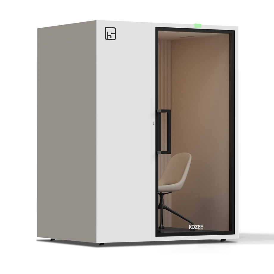 Kozee - Work/Teams StationTaupe / White / Ecru Fabric