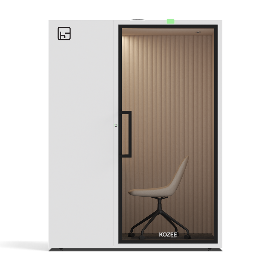 Kozee - Work/Teams StationTaupe / White / Ecru Fabric