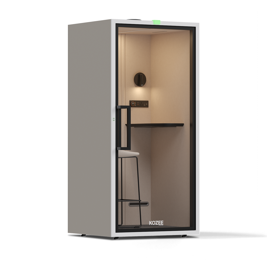 Kozee - Stand UpTaupe / White / Ecru Fabric