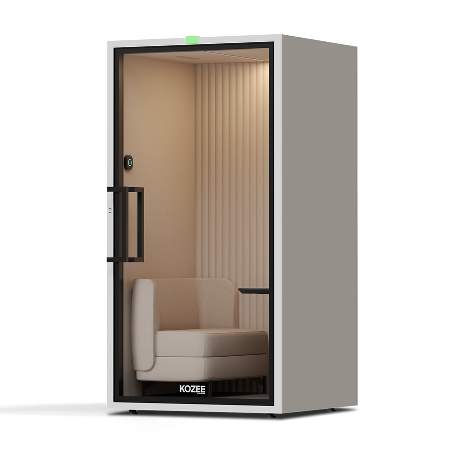 Kozee - Sit DownTaupe / White / Ecru Fabric