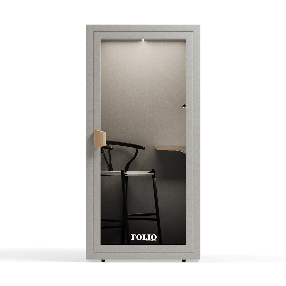 Office Phone Booth Folio - Stand UpFolio Pebble Grey / Furniture Set 2