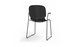 Aarhus Bistro Carver Stackable Chair by Quell Design – sculptural modern chair in black moulded polypropylene shell with integrated armrests and sleek electrostatic powder-coated steel frame. The ergonomic, contoured seat offers comfort while its stackable design makes it perfect for dynamic office, café or communal spaces.