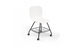 Aarhus Eiffel Chair V2 by Quell Design — a task/education chair in classic white with a contoured moulded polypropylene seat, smooth-rolling four-wheel base and metal mesh storage under the seat. Designed for classrooms or offices, it offers ergonomic support, mobility and organised practicality for learning and working environments.