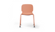 Aarhus Wheelie Chair by Quell Design — contemporary office chair with moulded polypropylene shell in a coral finish, mounted on a set of smooth-glide swivel castors and a black powder-coated steel base. Ideal for dynamic work environments, home offices or collaborative spaces offering mobility, ergonomic comfort and Scandinavian minimalist style.