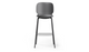 Aarhus counter front angled view product shot on white background, modern seating for contemporary areas, offices, and workspaces, black colour.
