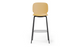 Aarhus counter stool front view product shot on white background, modern seating for contemporary areas, offices, and workspaces, ginger colour.