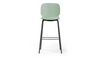 Aarhus counter stool front view product shot on white background, modern seating for contemporary areas, offices, and workspaces, ginger colour.