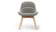 Bloom Beech Wood Office Chair by Quell Design – a modern Scandinavian-style chair with a smooth contoured seat upholstered in linen velvet and eco-friendly synthetic leather detailing. Featuring natural beech wood legs that provide strength and stability, this elegant and ergonomic chair combines minimalist design with lasting comfort. Perfect for collaborative workspaces, dining areas, and contemporary interiors seeking timeless simplicity and sustainability.