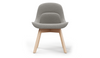 Bloom Beech Wood Office Chair by Quell Design – a modern Scandinavian-style chair with a smooth contoured seat upholstered in linen velvet and eco-friendly synthetic leather detailing. Featuring natural beech wood legs that provide strength and stability, this elegant and ergonomic chair combines minimalist design with lasting comfort. Perfect for collaborative workspaces, dining areas, and contemporary interiors seeking timeless simplicity and sustainability.