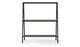Forma Collaborative A-Frame Table, front facing view showing the matte black A-frame space offered by the product.