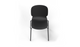 Aarhus Bistro Chair by Quell Design – a modern Scandinavian-style chair in black with a smooth moulded polypropylene seat and curved ergonomic backrest. Supported by slender black powder-coated steel legs, this minimalist and durable chair is perfect for collaborative office spaces, cafés, and contemporary dining areas, offering both comfort and timeless design.