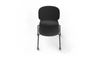 Aarhus Wheelie Chair by Quell Design — contemporary office chair with moulded polypropylene shell in a black finish, mounted on a set of smooth-glide swivel castors and a black powder-coated steel base. Ideal for dynamic work environments, home offices or collaborative spaces offering mobility, ergonomic comfort and Scandinavian minimalist style.