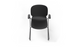 Aarhus Bistro Carver Stackable Chair by Quell Design – sculptural modern chair in black moulded polypropylene shell with integrated armrests and sleek electrostatic powder-coated steel frame. The ergonomic, contoured seat offers comfort while its stackable design makes it perfect for dynamic office, café or communal spaces.