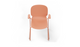 Aarhus Bistro Carver Stackable Chair by Quell Design – sculptural modern chair in coral moulded polypropylene shell with integrated armrests and sleek electrostatic powder-coated steel frame. The ergonomic, contoured seat offers comfort while its stackable design makes it perfect for dynamic office, café or communal spaces.