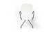 Aarhus Eiffel Arm Chair by Quell Design – a modern Scandinavian-style armchair in white with a smooth moulded polypropylene shell, curved armrests, and a signature black Eiffel-style steel rod base. Perfect for collaborative office spaces, creative meeting corners, and minimalist interiors that value mobility, visual lightness, and contemporary design.