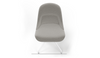 Bloom Scandinavian Inspired Office Chair by Quell Design – a modern Scandinavian-style chair with a contoured seat in linen velvet and eco-friendly synthetic leather, supported by Eiffel-style powder-coated aluminium legs. Elegant, ergonomic, and ideal for workspaces or leisure areas, embracing timeless simplicity and sustainable design.