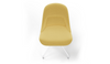 Bloom Scandinavian Inspired Office Chair by Quell Design – a modern Scandinavian-style chair with a contoured seat in linen velvet and eco-friendly synthetic leather, supported by Eiffel-style powder-coated aluminium legs. Elegant, ergonomic, and ideal for workspaces or leisure areas, embracing timeless simplicity and sustainable design.